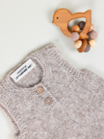 Ромпер для новорожденных из шерсти альпак, Капучино