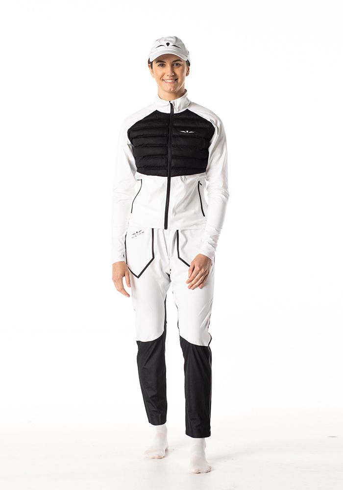 ЛОНГСЛИВ С ПУХОВОЙ ВСТАВКОЙ ЖЕНСКИЙ LONG SLEEVE DOWN PUFFER | WHITE