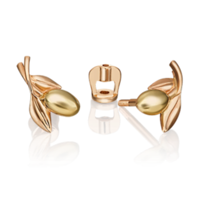 Серьги «Оливки» (пожелание удачи) из комбинированного золота Артикул: 02-4713-00-000-1113-59