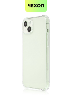 Чехол BROSCORP для Apple iPhone 15 Plus (арт.IP15PLUS-HARD-TPU-TRANSPARENT )