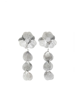 Серьги "Цветы" цвет - серебро