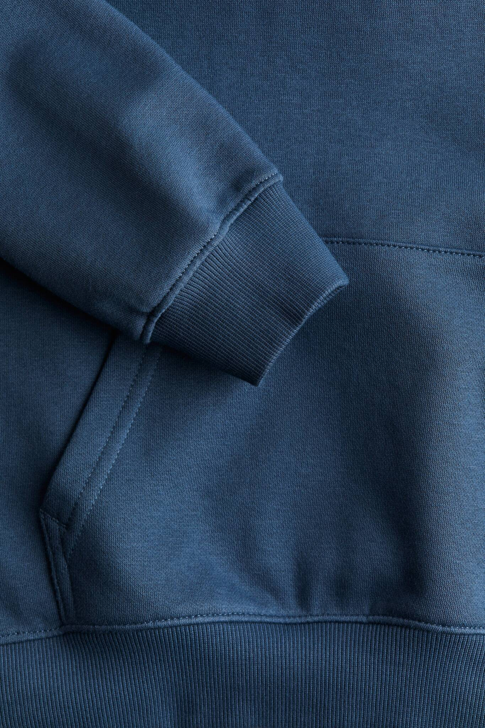 H&M Толстовка с капюшоном, пыльно-синий