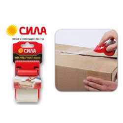Скотч СИЛА TPA72-00 упаковочная лента 48мм х 20м х 50мкр с диспенсером, прозрачная