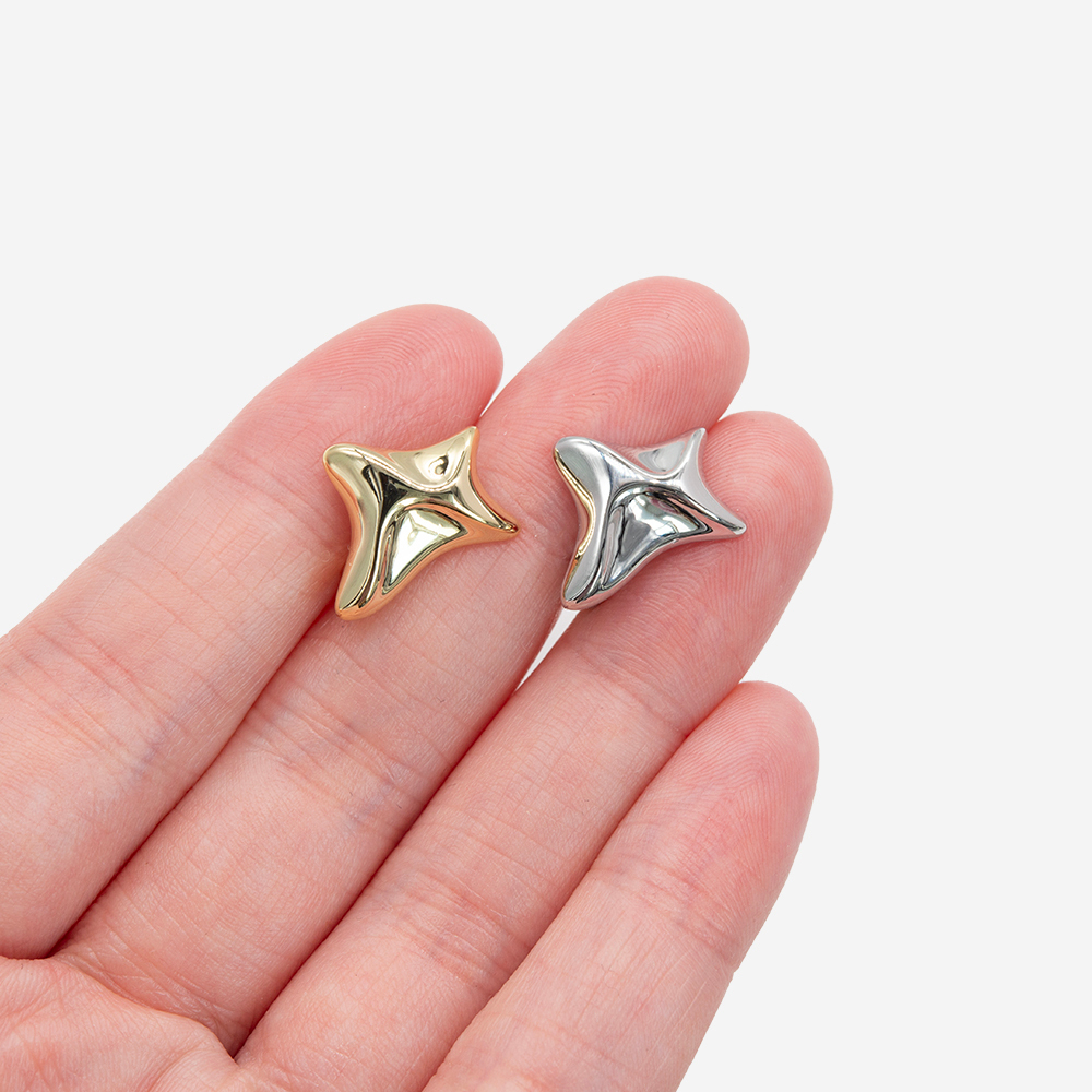 Швензы "Abstract" 16,8*15мм, позолота