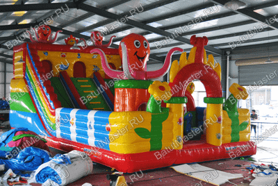 Коммерческий надувной батут "Осьминожье царство 2"