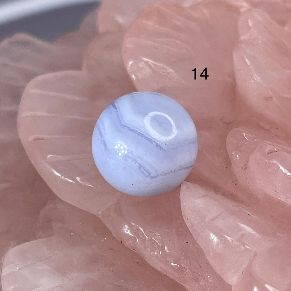 54642  Агат голубой Сапфирин Бусина 12,5мм