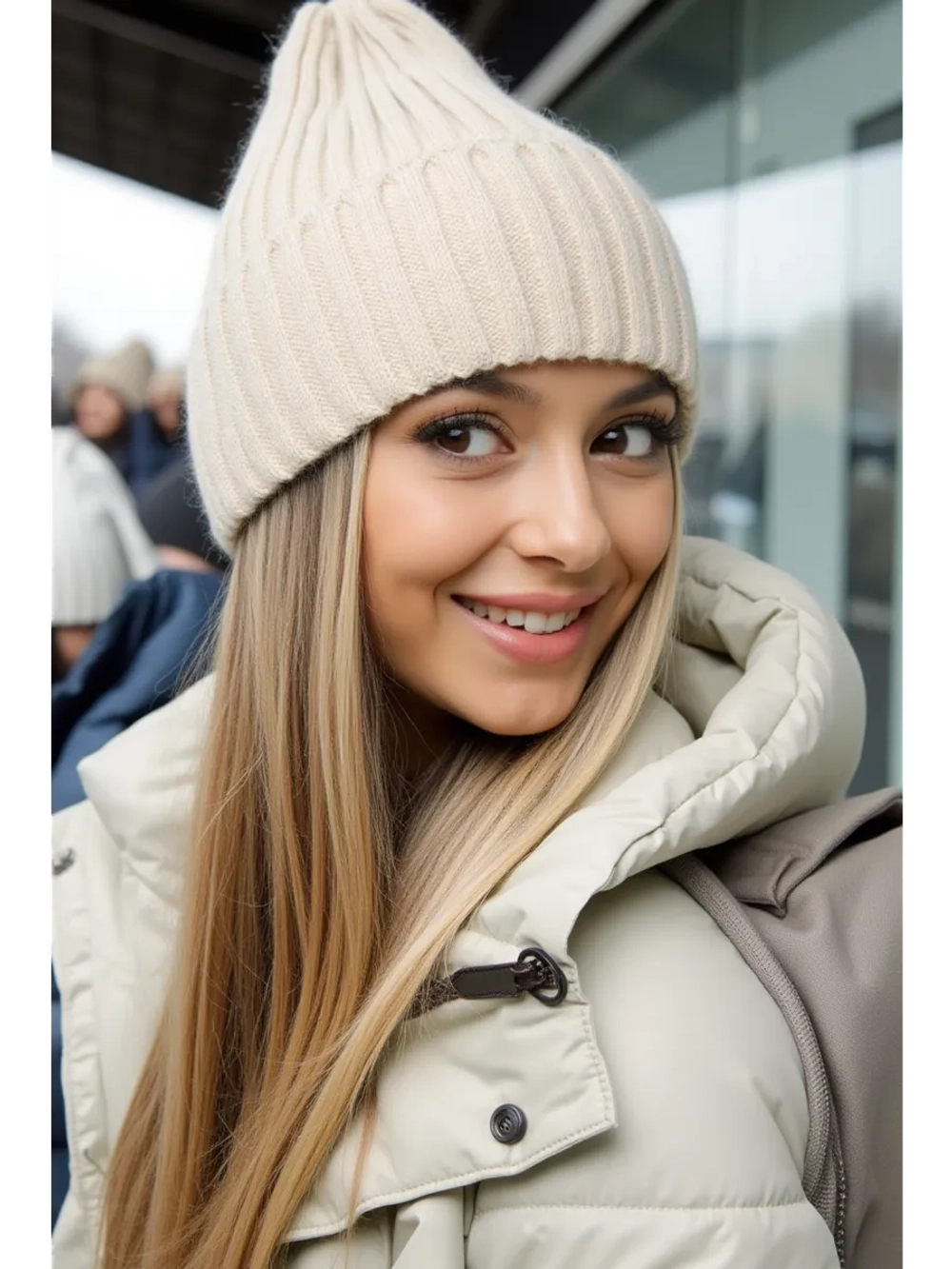 Шапка осенняя бини стильная модная