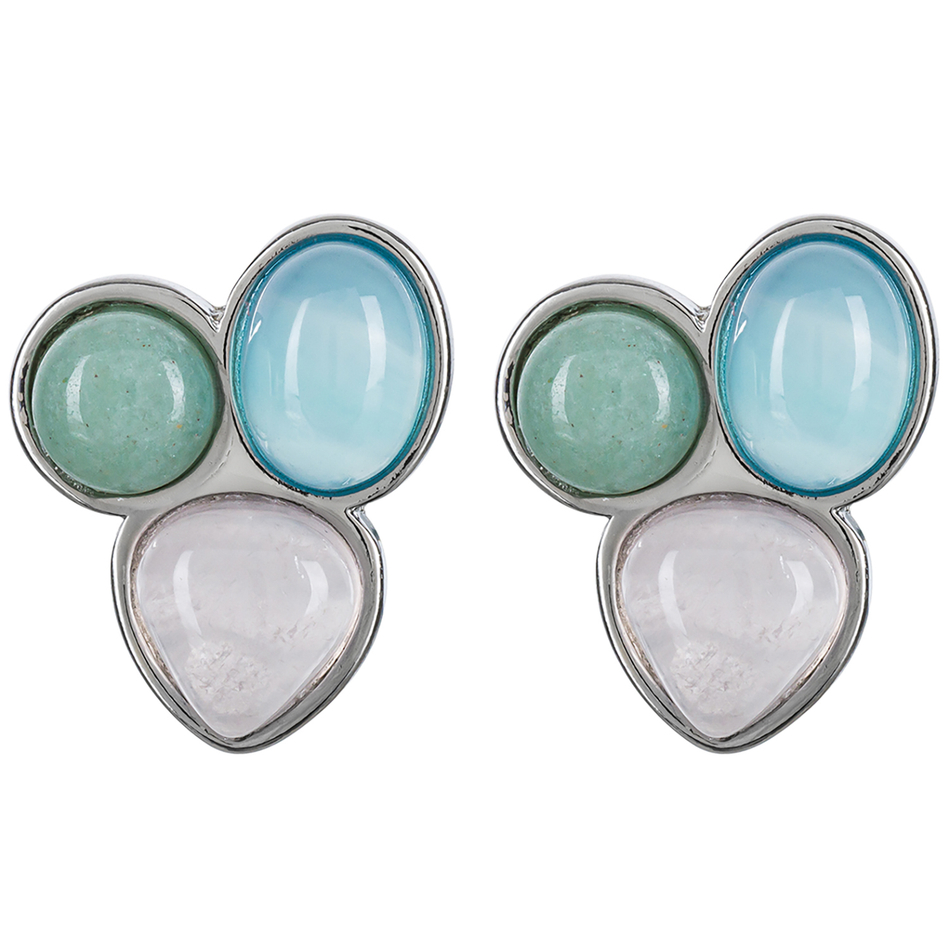 Серьги Possebon Azul, Q.Rose, Q.Verde A0292.20.7.17 S