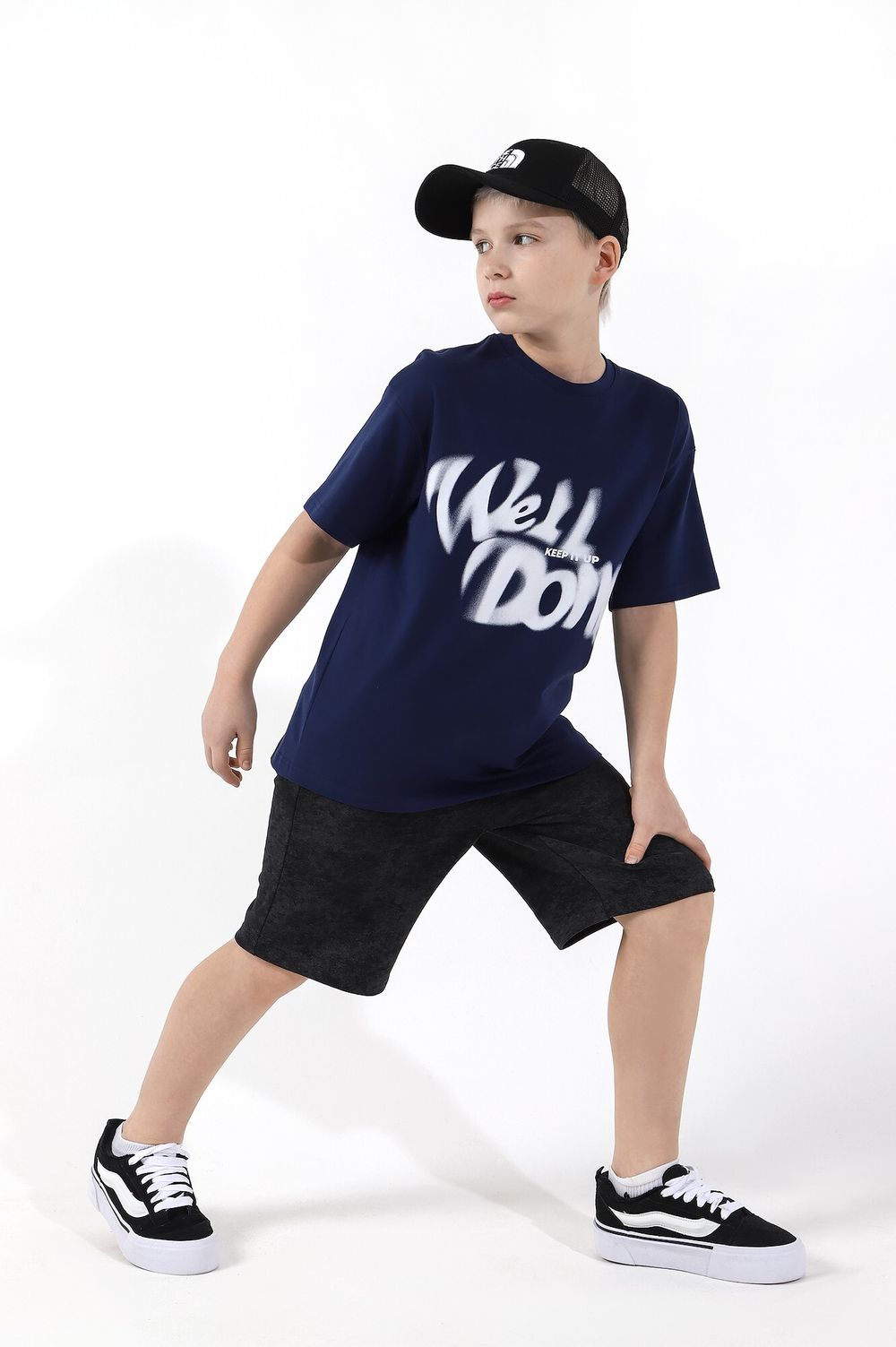 Фуфайка (футболка) для мальчика  Леон-3 Виотекс ТЁМНО-СИНИЙ