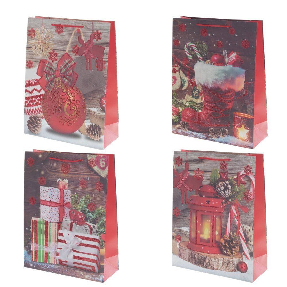 GAEM Пакет подарочный (бумага 210г/м2, блок микс 12шт), L31 W12 H40 см, 4в.