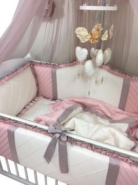 Комплект в кроватку Lollycottons Marele Розовый жемчуг