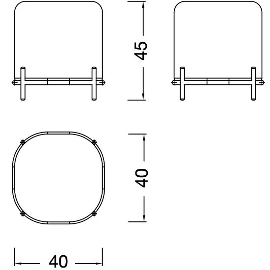 Пуф Pawai квадратный желтый