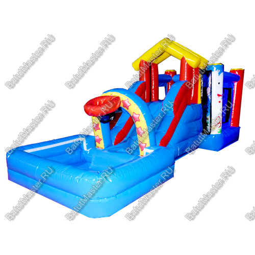 Детский надувной батут "Цирковой слоник"