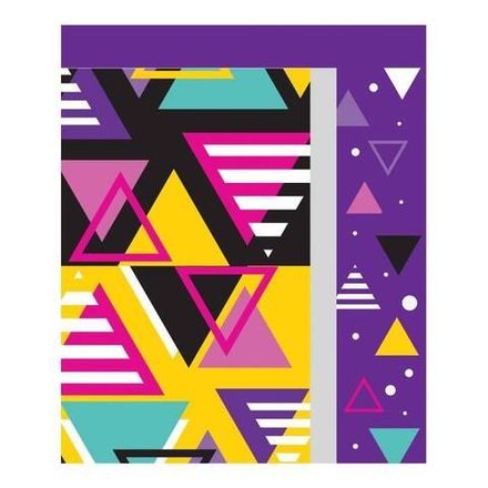 Мешок для обуви 1 отделение, Пчёлка, Треугольники 46*36см, сетка д/вентиляции, светоот.лента