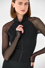 Комбинезон с поддержкой 10 см легинсами и длинными рукавами из сетки