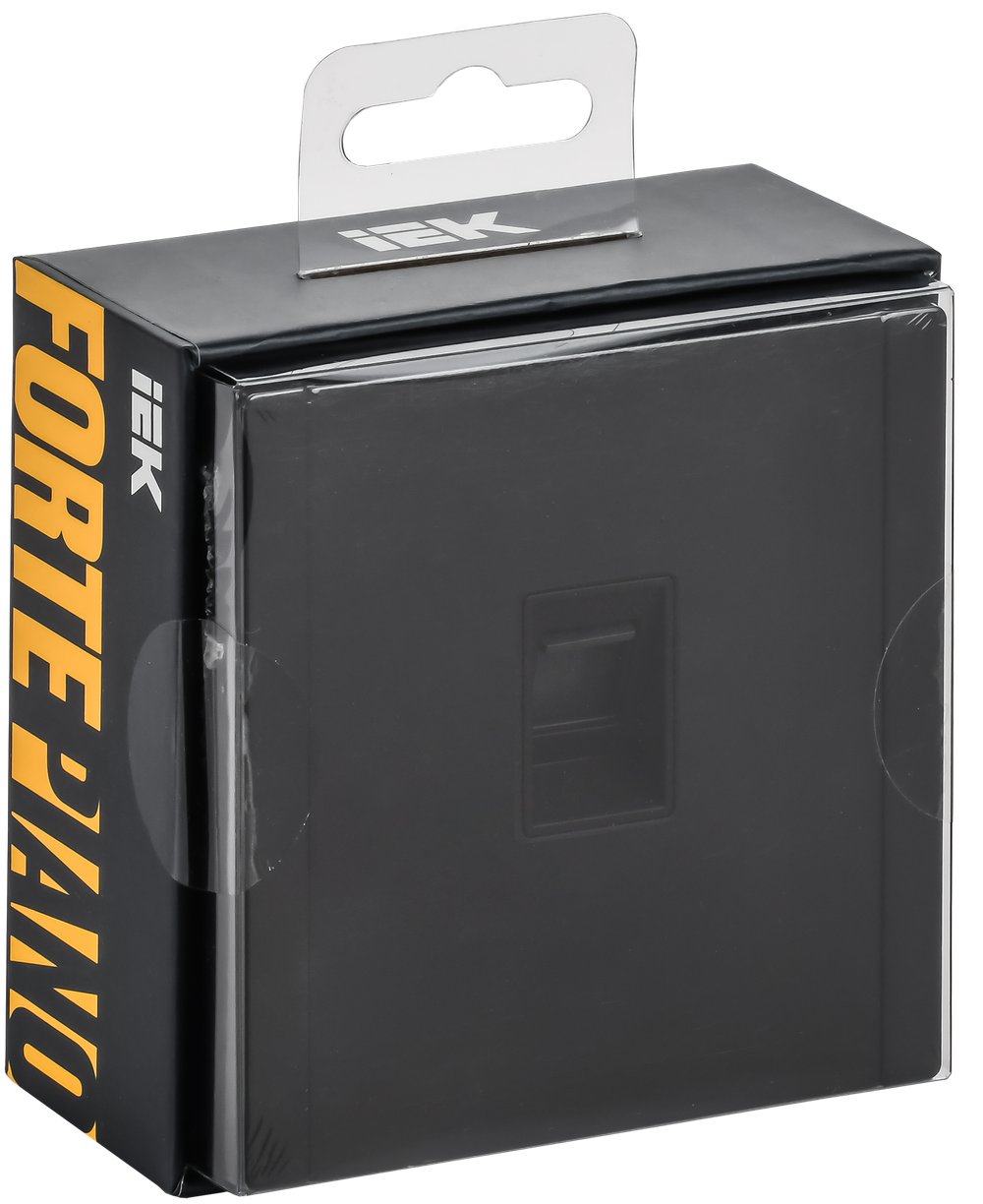 FORTE&PIANO Розетка компьютерная RJ45 кат.5E FP132M металл черный IEK