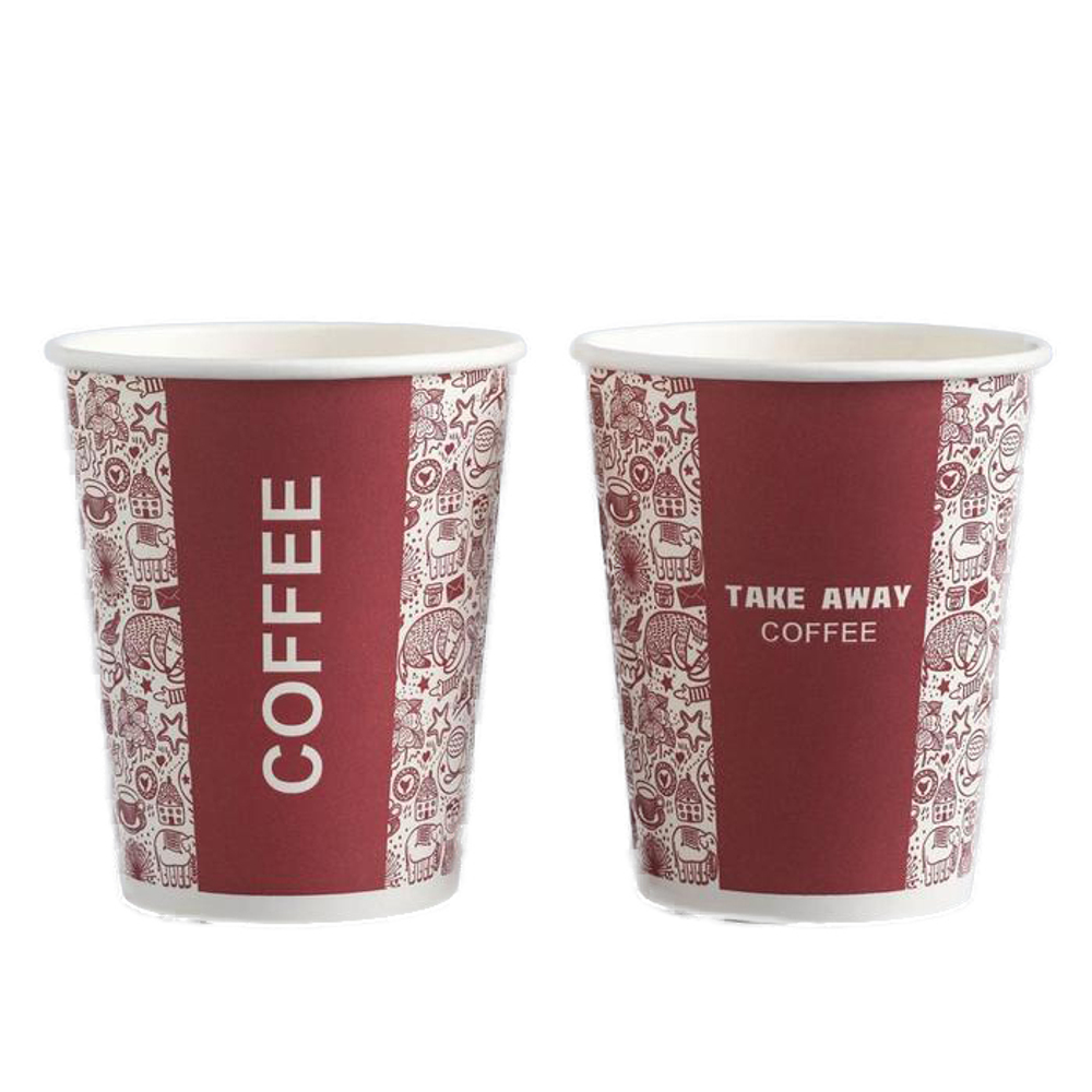 Стакан ГН 250 мл (d-80 мм) бумажный "COFFEE" (50/1000 шт.) ЛигаПак