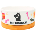 Миска  Mr.Kranch Bamboo 340 мл Цветы Прованса керамическая на бамбуковой подставке, розовая
