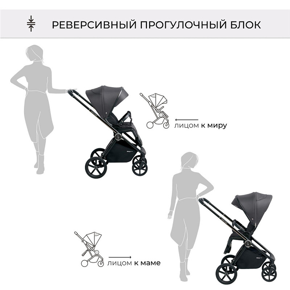Детская коляска Sweet Baby Elegante 2 в 1 SBL Chrome Grey
