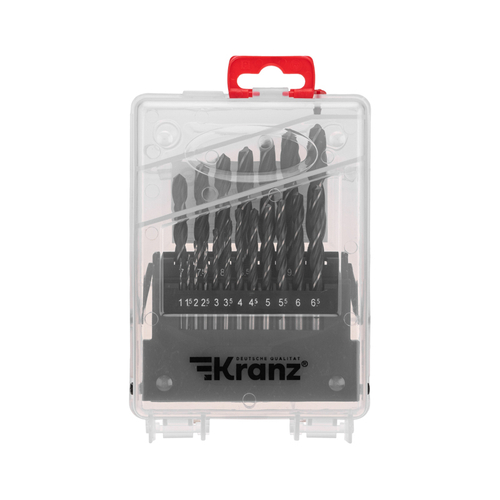 Набор сверл по металлу HSS 19 предметов: 1-10мм (через 0,5) 4241 Ш/Х KRANZ