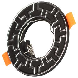 ST5 CH/BK Светильник ЭРА штампованный MR16,12V/220V, 50W черный/хром