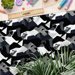 Ткань габардин геометрические фигуры