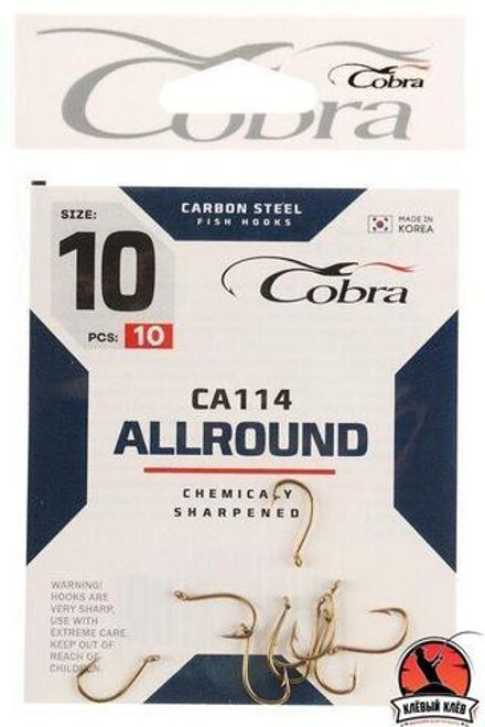 Крючки Cobra ALLROUND CA114 разм.12 10шт