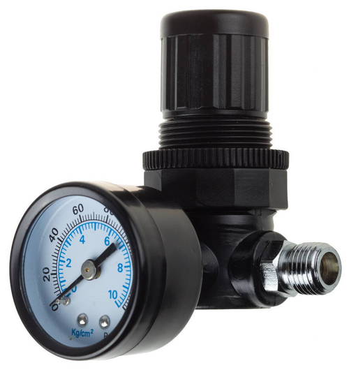 Манометр KRAFTOOL ″INDUSTRIE″ с регулятором подачи воздуха, 1/4″, максимальное давление 10 атмосфер