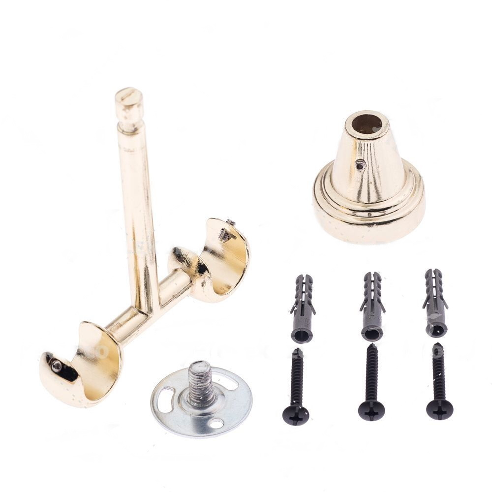 Кронштейн потолочный двойной d16/16 мм, цвет золото глянец