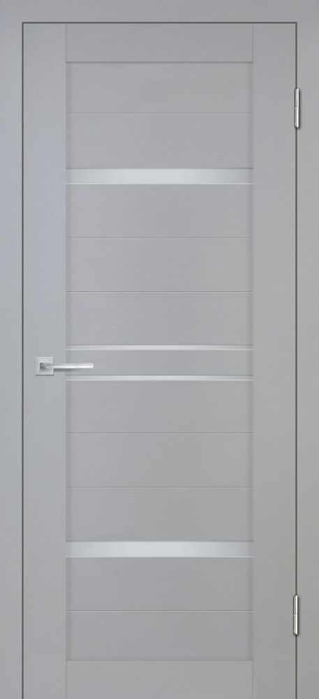 Дверь Деко-18 nanotex soft / Цвет серый тик / белый сатинат / Двери STABILE PORTE