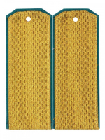 Погоны парадные золотые чистые с голубым кантом (трапециевидные)