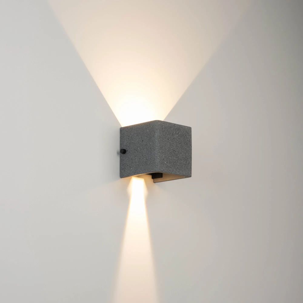 Светильник LGD-PERAN-WALL-S120x120-6W Warm3000 (BK, 0-80 deg, 230V) (Arlight, IP65 Бетон, 3 года) 051748