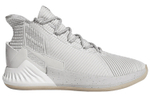 Adidas D Rose 9 comfortable and casual non-slip wear-resistant high-top basketball shoes men's gray and white