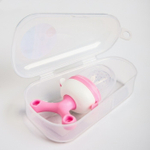 4350267 Ниблер с силиконовой сеточкой, вращающийся поршень, цвет розовый