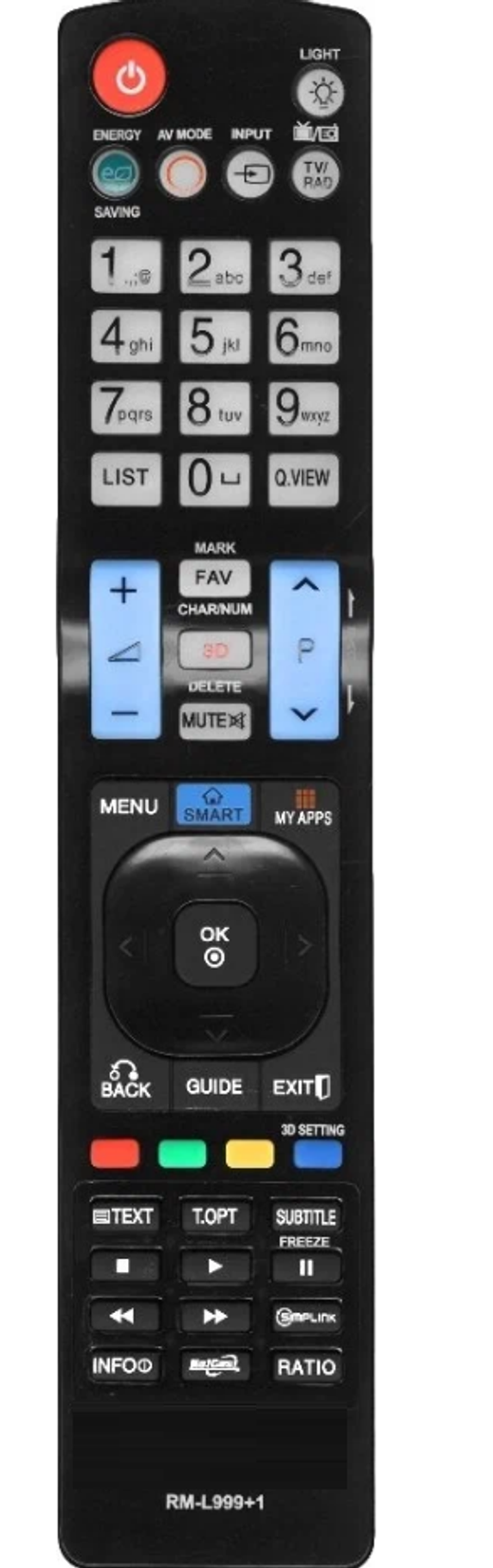 Пульт Универсальный для телевизоров LG RM-L999+1