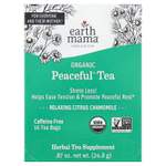 Earth Mama, Organics, Organic Peaceful™ Tea, расслабляющий чай с цитрусовыми и ромашкой, без кофеина, 16 чайных пакетиков, 24,8 г (0,87 унции)