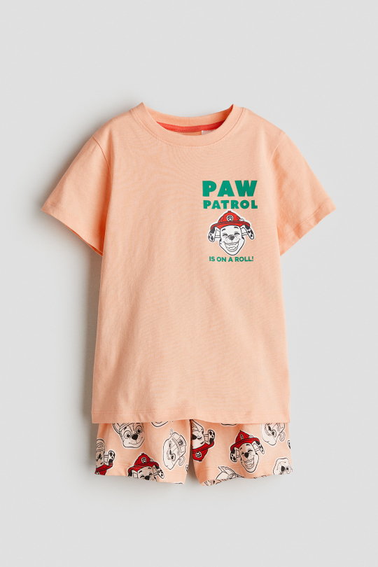 H&M Пижамный комплект с принтом, оранжевый