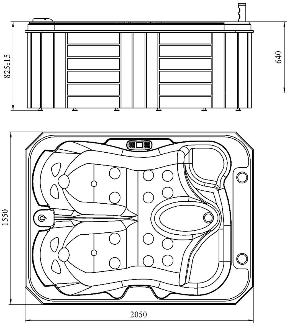 Минибассейн Мишель Platinum 205х155 белый