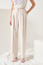 3973 Брюки женские (кремовый меланж)