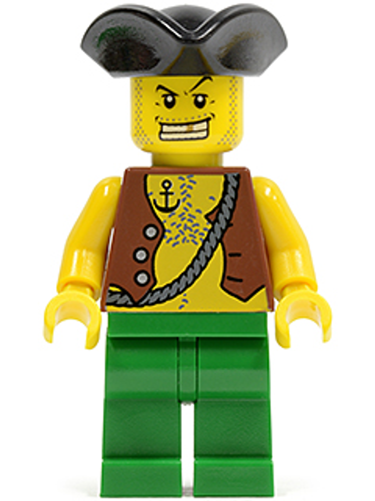 Минифигурка LEGO Pi097 Пиратский жилет и татуировка