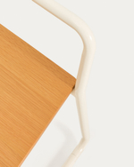 Tinn Стул из ясеневого шпона с бежевой металлической конструкцией