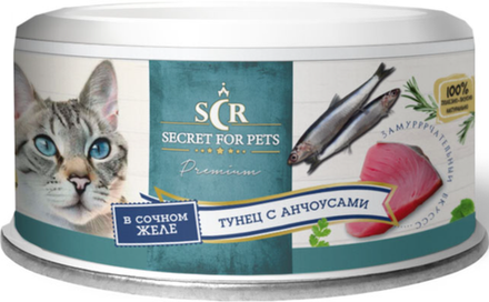 Secret Thailand 85г. консервы для кошек Тунец с Анчоусами в желе
