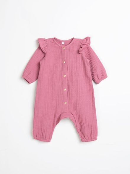 Ромпер муслиновый с крылышками "Брусника" 0+