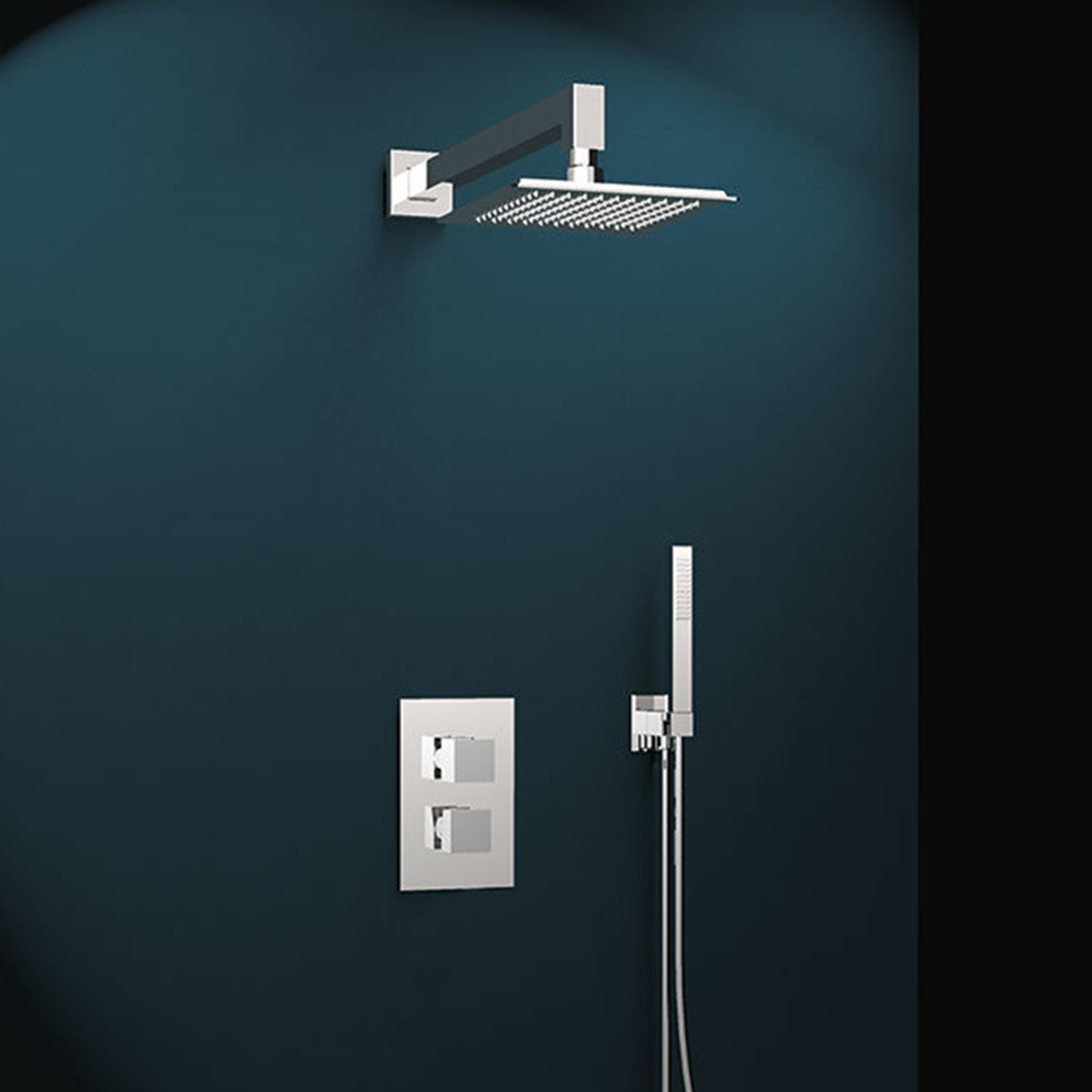 Встраиваемый смеситель для душа с тропическим и ручным душем KUATRO K4715021