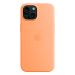 Силиконовый чехол с поддержкой MagSafe Apple Silicone Case для iPhone 15, Orange Sorbet (Апельсиновый сорбет)