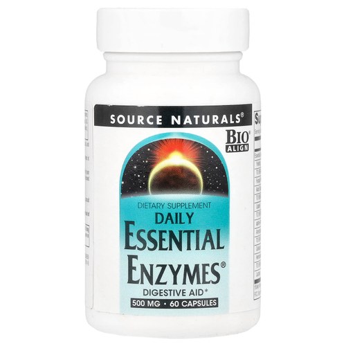 Source Naturals, Daily Essential Enzymes®, 500 мг, 60 капсул