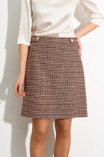 4789 Юбка женская (бежево-коричневый)