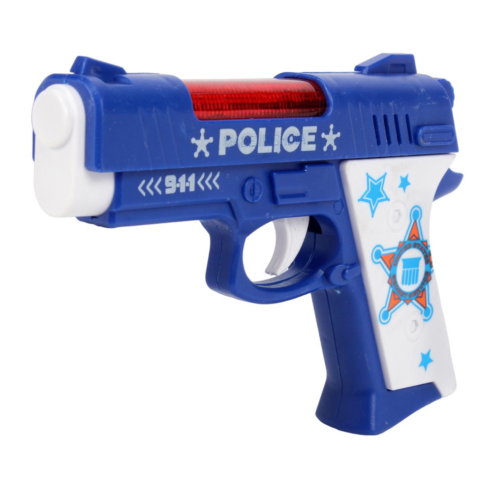 Пистолет на батарейках 13см, пакет 6613