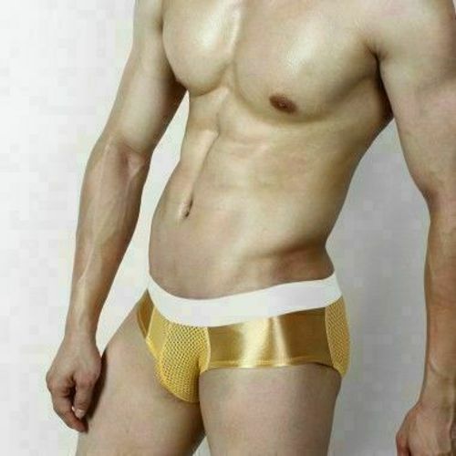 Мужские трусы брифы золотистые Superbody Golden Briefs