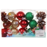 Набор украшений «Зимние блики» 25*15*5 см (15 предметов), Мультицвет